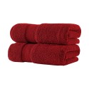 Set 2 Toallones 150x90 Algodon Egipcio Roja Toallas