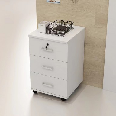 Gabinete para oficina 3 cajones con llave blanco Escritorios