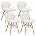 Pack 4 Sillas Radar Blancas Sillas Modernas Tipo Eames DSW
