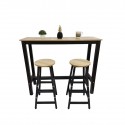 Set mesa de madera con 2 taburetes Muebles