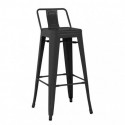 Taburete Tolix con Respaldo. Pack 4 unidades. Sillas Modernas Tipo Eames DSW