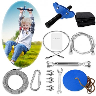 Kit de tirolesa de 29 metros para niños Niños