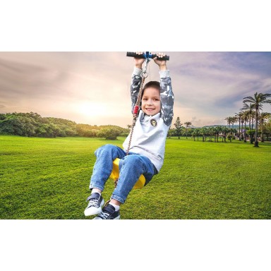 Kit de tirolesa de 29 metros para niños Niños