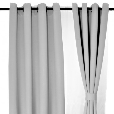 Set Cortina 2 Piezas Embossed Gris Claro. Masel Cortinas