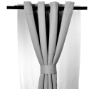 Set Cortina 2 Piezas Embossed Gris Claro Cortinas