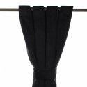 Cortina argollas Felpa New Velvet 140x220 Black Cortinas