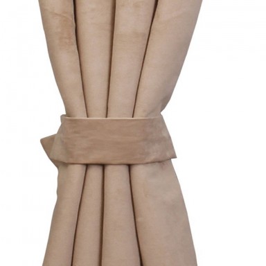 Cortina argollas Felpa New Velvet 140x220 Beige Cortinas