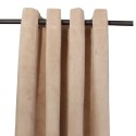 Cortina argollas Felpa New Velvet 140x220 Beige Cortinas