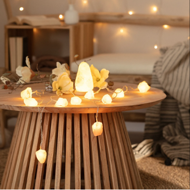 Guirnaldas de Cristales de Sal. Juego de 20 Cristales. Decoración