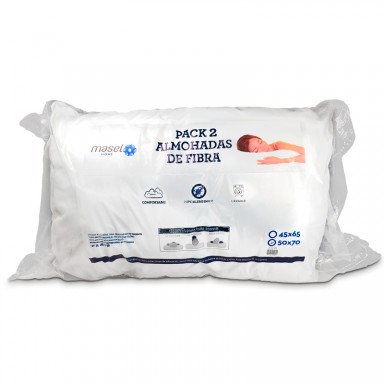 Pack 2 almohadas antialérgicas 50x70 cm. Masel Almohadas