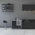 Piso bar negro. Pack 2 unidades Sillas Modernas Tipo Eames DSW