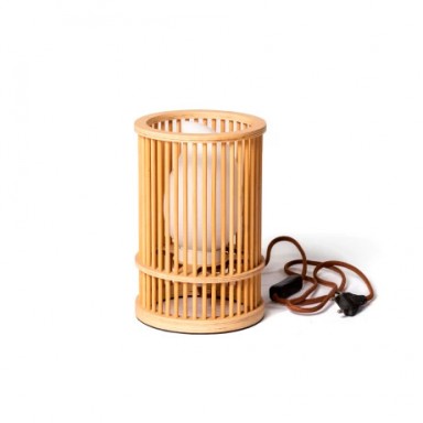 Lampara de mesa Bamboo cilindrica Iluminación