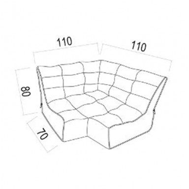 Puf Esquinero Simple Comfort Lounge Sofás