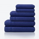 Juego de Toallas 6 Piezas Algodon Egipcio Azul Toallas