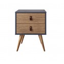 VELADOR 2 NIVELES WOODLINE BEIGE & BROWN Veladores