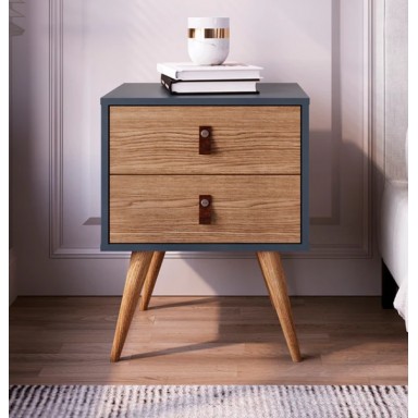 VELADOR 2 NIVELES WOODLINE BEIGE & BROWN Veladores