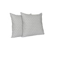 Set 2 cojines Lona Española Zig Zag 50x50 GREY