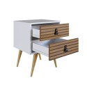Velador Amber 2 Cajones White Veladores