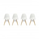 Sillas EAMES DSW. Pack cuatro unidades color Blanco Sillas Modernas Tipo Eames DSW
