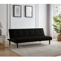 Sofa cama 1 plaza ecocuero negro Sofás