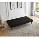 Sofa cama 1 plaza ecocuero negro Sofás