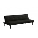 Sofa cama 1 plaza ecocuero negro Sofás