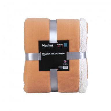 Frazada Polar-Sherpa Lisa 1.5 P camel Frazadas