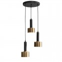 Lampara colgante base redonda estilo nordico triple Iluminación