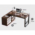 Escritorio Duved Dark Wood Muebles