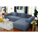 Funda para Sillon "L" Gris/Celeste Fundas para sillón