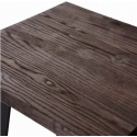 Mesa Tolix Negra cuadrada cubierta madera Mesa plegable, Mesas