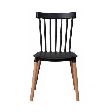 Pack 4 Sillas Windsor Negra Sillas Modernas Tipo Eames DSW