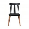 Pack 4 Sillas Windsor Negra Sillas Modernas Tipo Eames DSW