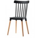 Pack 4 Sillas Windsor Negra Sillas Modernas Tipo Eames DSW