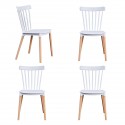 Pack 4 Sillas Windsor Blanca Sillas Modernas Tipo Eames DSW
