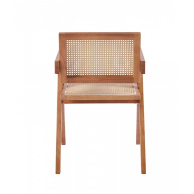 Silla Chandigarh Rattan - Madera Sillas de Comedor