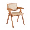 Silla Chandigarh Rattan - Madera Sillas Modernas Tipo Eames DSW