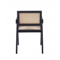 Silla Chandigarh Rattan - Madera Rattan Negra Sillas Modernas Tipo Eames DSW