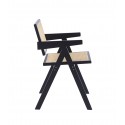 Silla Chandigarh Rattan - Madera Rattan Negra Sillas Modernas Tipo Eames DSW