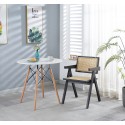 Silla Chandigarh Rattan - Madera Rattan Negra Sillas Modernas Tipo Eames DSW