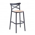 Taburete Crossback Negro Inicio