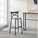 Taburete Crossback Negro Inicio