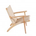 Butaca Sitial Danesa Wegner - Madera Hilo de Cuerda Sillas Modernas Tipo Eames DSW