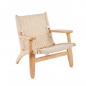 Butaca Sitial Danesa Wegner - Madera Hilo de Cuerda Sillas Modernas Tipo Eames DSW