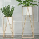 Macetero Metal frame Blanco 70 cm Maceteros
