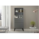 Biblioteca 3 cajones 2 nichos Gris Muebles