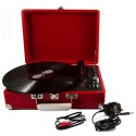 Tocadiscos Bluetooth 3 Velocidades Con Maleta Roja ST14012-29B Tocadiscos y Tornamesas