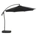 Quitasol Lateral Negro con Base Reforzada Terraza y Jardin