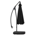 Quitasol Lateral Negro con Base Reforzada Terraza y Jardin
