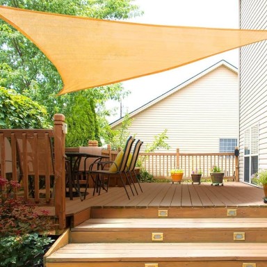 Toldo Triangular Beige 3x3x3 Metros Quitasoles y Toldos